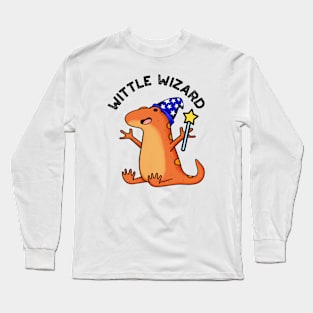 Wittle Wizard Funny Lizard Puns Long Sleeve T-Shirt